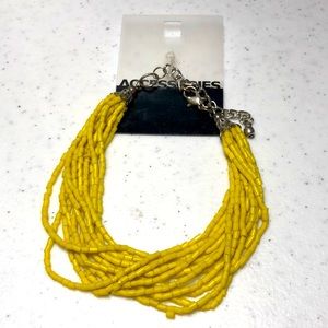 Yellow Multiple Strand Adjustable Bracelet
